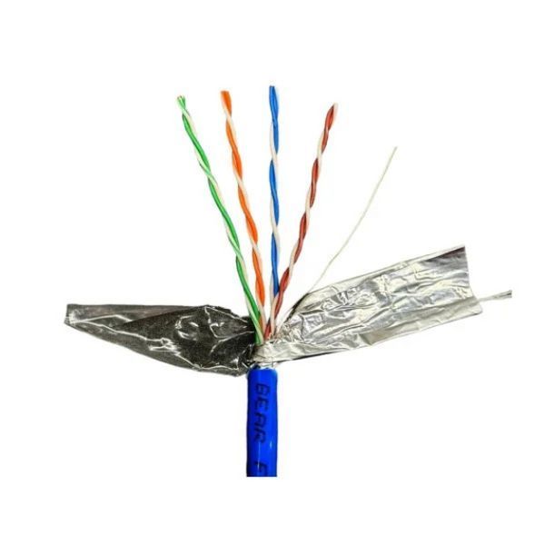 Кабель мережевий FTP біметал GEAR CAT.5E 4Px2x0.51, екранований, внутрішній, синій, 100м 88227m фото