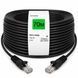 Внешний медный FTP патч-корд Cat5e CU 70 м черный RJ45 кабель для интернета подключения ПК роутера и LAN сети уличный 88409м фото 8