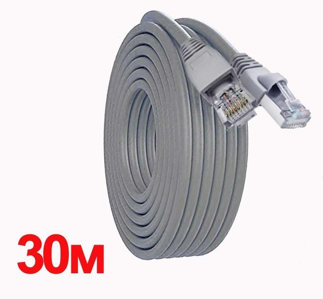 Патчкорд Gear 30 м Cat 5e UTP, внутрішній, сірий 0071unk фото