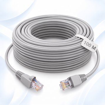 Патч-корд Gear 100 м Cat 5e UTP, внутрішній, сірий 87149unk фото